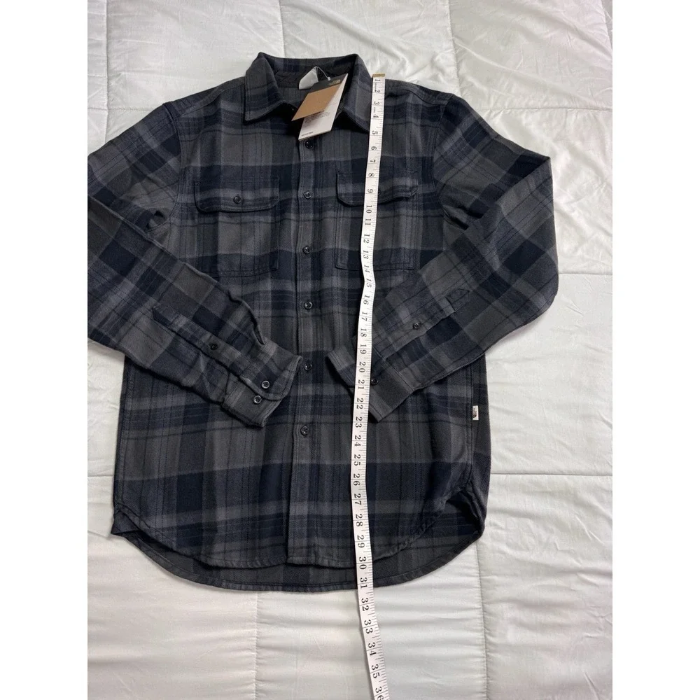 New The North Face Arroyo Small Lightweight Flannel Shirt Blue Plaid Organic NWT